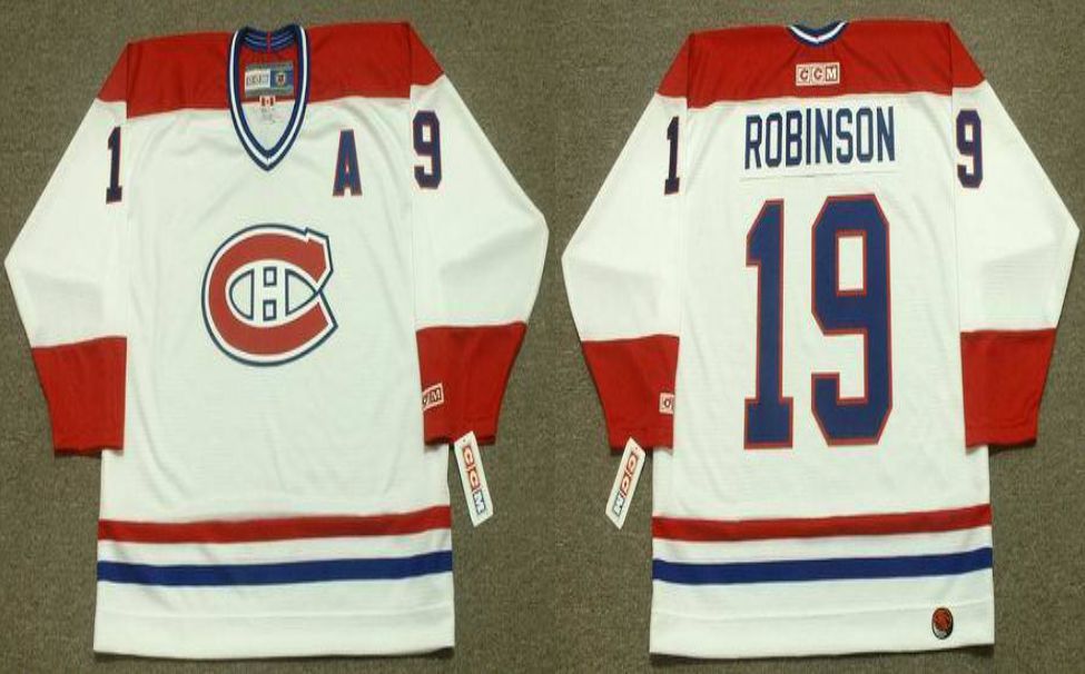 2019 Men Montreal Canadiens #19 Robinson White CCM NHL jerseys